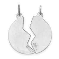 Sterling Silver Platinum-plated & Gold-plated Polished Mizpah 2-piece Penda view 4