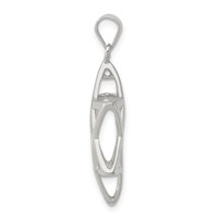 Sterling Silver Rhodium-plated Puffed Star of David Pendant view 2
