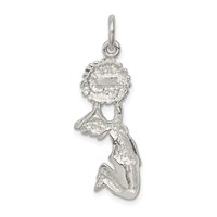 Sterling Silver Cheerleader Charm view 4