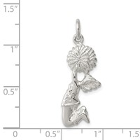 Sterling Silver Cheerleader Charm view 3