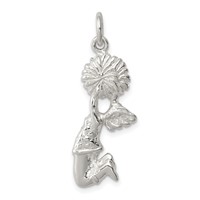 Sterling Silver Cheerleader Charm view 1