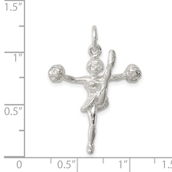Sterling Silver Cheerleader Charm