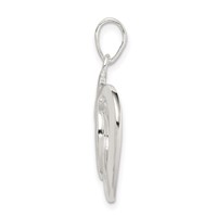 Sterling Silver Polished Heart Pendant view 2
