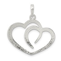 Sterling Silver Polished Heart Pendant view 3