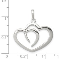 Sterling Silver Polished Heart Pendant view 4