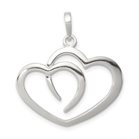 Sterling Silver Polished Heart Pendant view 1
