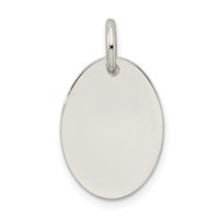 Sterling Silver Polished Enamel Hope Pendant view 3