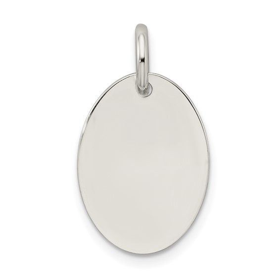 Sterling Silver Polished Enamel Hope Pendant