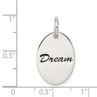 Sterling Silver Polished Enamel Dream Pendant view 4
