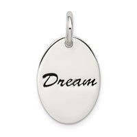 Sterling Silver Polished Enamel Dream Pendant view 1