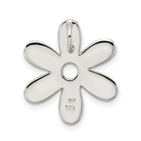 Sterling Silver Enameled Flower Slide view 3