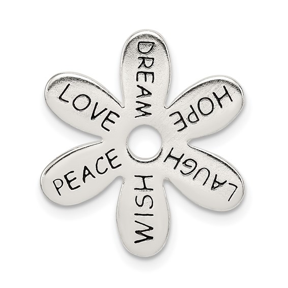 Sterling Silver Enameled Flower Slide