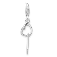 Sterling Silver Heart Love Charm view 4
