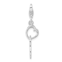 Sterling Silver Heart Love Charm view 1