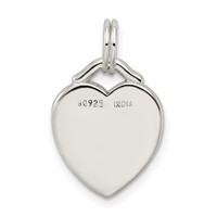 Sterling Silver Antiqued Live Laugh Love Heart Pendant view 3