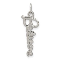 Sterling Silver Believe Pendant view 1