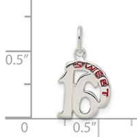 Sterling Silver Sweet 16 Pendant view 3