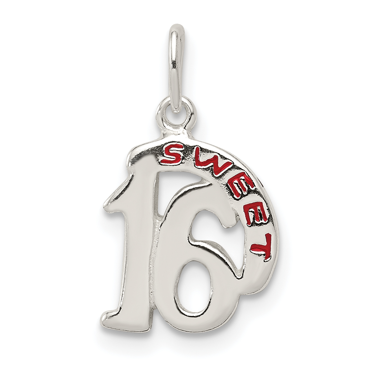 Sterling Silver Sweet 16 Pendant (QC7512)