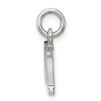 Sterling Silver Rhodium-plated Dad Charm view 2
