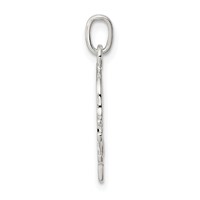 Sterling Silver Black Enameled Girl Charm view 2