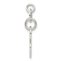 Sterling Silver Polished Blue Enamel Boy Charm view 2