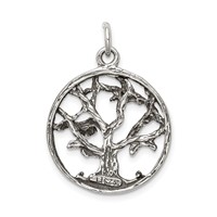 Sterling Silver Antiqued Tree Charm view 4
