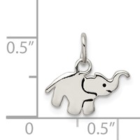 Sterling Silver Enameled Elephant Charm view 3