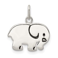 Sterling Silver Enameled Elephant Charm view 1