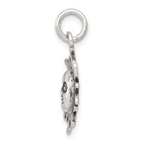 Sterling Silver Antiqued Sun Charm view 2