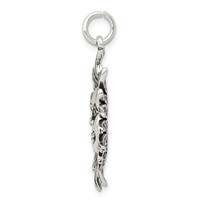 Sterling Silver Antiqued Sun Charm view 2