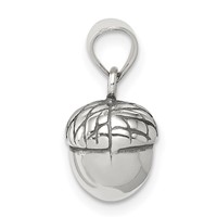 Sterling Silver Antiqued Acorn Pendant view 2