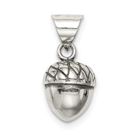 Sterling Silver Antiqued Acorn Pendant view 4