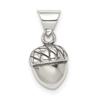 Sterling Silver Antiqued Acorn Pendant view 1