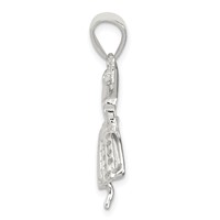 Sterling Silver Polished Ballerina Pendant view 2
