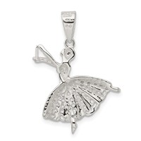 Sterling Silver Polished Ballerina Pendant view 3