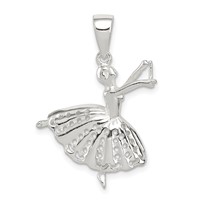 Sterling Silver Polished Ballerina Pendant view 1