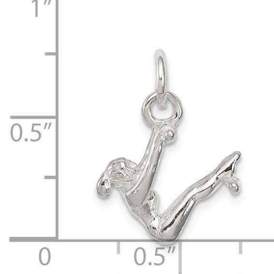 Sterling Silver Gymnast Charm