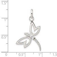 Sterling Silver Pendant with CZ Dragonfly view 3