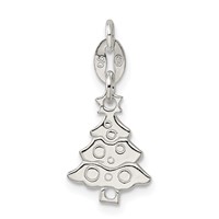 Sterling Silver Polished Christmas Tree Charm view 3