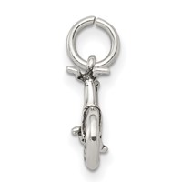 Sterling Silver Antiqued Bicycle Charm view 2