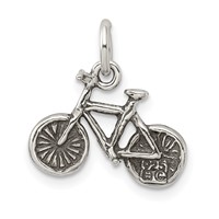 Sterling Silver Antiqued Bicycle Charm view 3