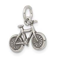 Sterling Silver Antiqued Bicycle Charm view 5
