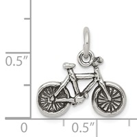 Sterling Silver Antiqued Bicycle Charm view 4