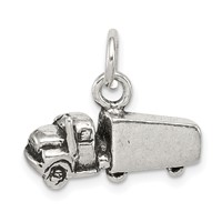 Sterling Silver Antiqued Truck Charm view 1