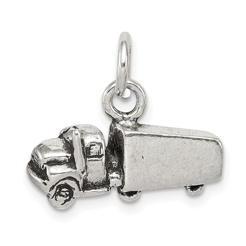 Sterling Silver Antiqued Truck Charm