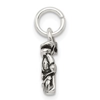 Sterling Silver Antiqued Train Charm view 2