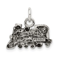 Sterling Silver Antiqued Train Charm view 3