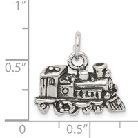 Sterling Silver Antiqued Train Charm view 4