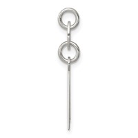 Sterling Silver Polished Evil Eye Charm view 2
