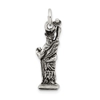 Sterling Silver Antiqued Statue of Liberty Charm view 3